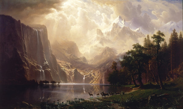 "Among the Sierra Nevada, California"-Albert Bierstadt-American artist-1868