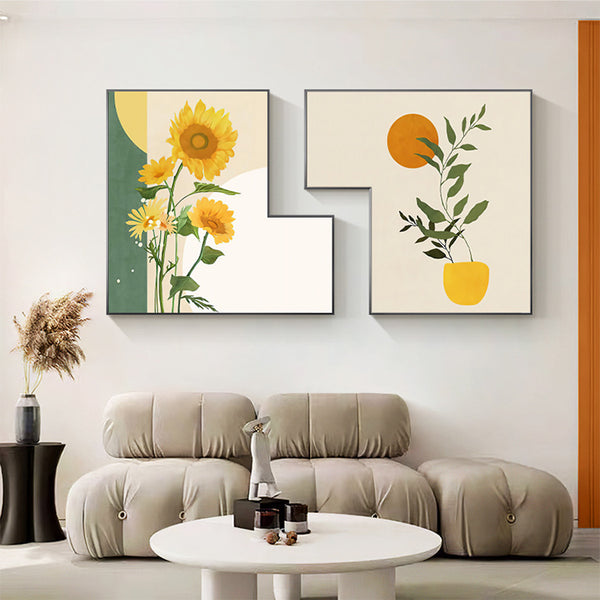 Modern minimalist abstract Morandi color scheme entrance decoration painting