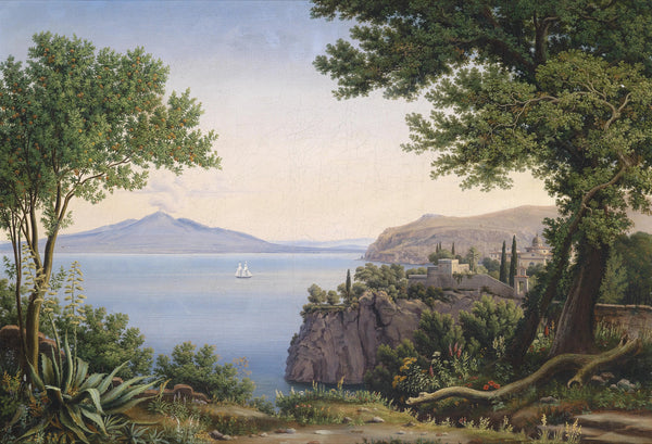 "Blick auf den Vesuv"-Carl Ludwig Rundt-Germany-1868