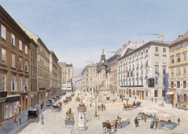 "Der Hohe Markt in Wien"-Baron Raimund von Stillfried-Austria-1898